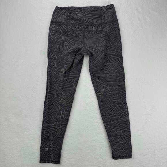 Sweaty Betty Gray High Waisted Abstract Leggings Size Small Compression Slimming - Picture 7 of 8